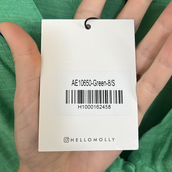 Hello Molly Long Sleeve Cropped Balloon Sleeve V-Neck Blouse - Picture 7 of 9